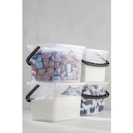 Hermia Set de 4 Cajas de Almacenaje Blanco